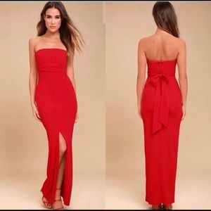 RED GOWN! ONLY WORN ONCE! Great condition. Size large but fits more like medium